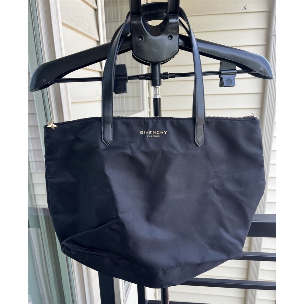GIVENCHY Women's Black Parfums Patent Tote Bag with Gold Colored Hardware